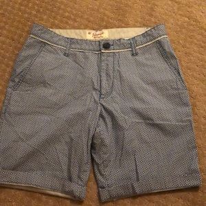 Fun blue and white printed shorts